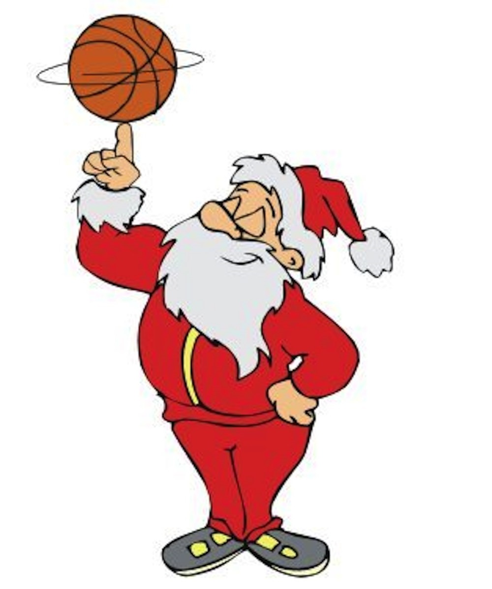 Санта Клаус баскетболист